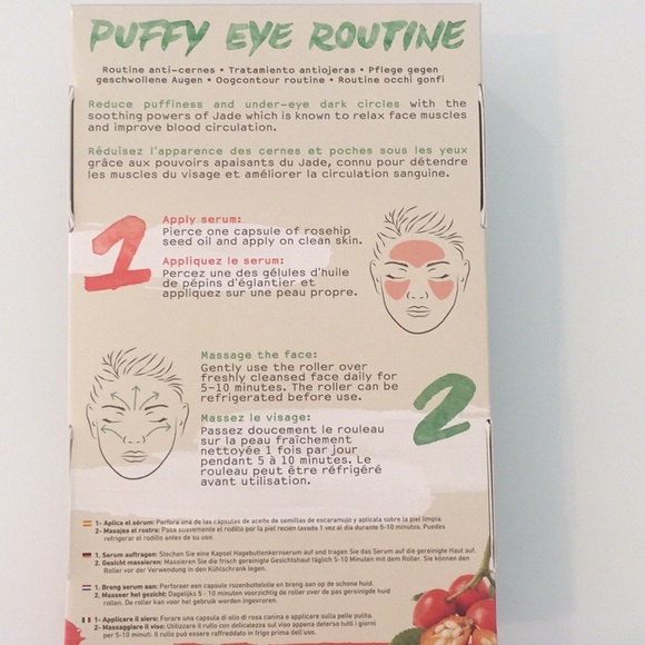 Oleum Vera ORGANIC Puffy Eye Routine with Jade Roller New - Picture 3 of 3